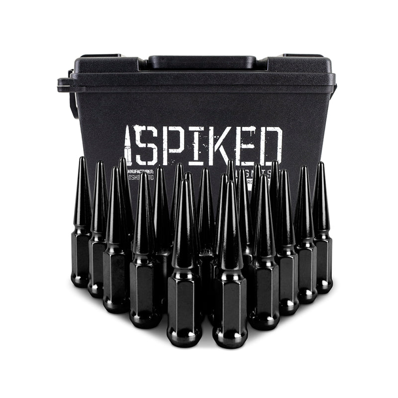 Mishimoto Steel Spiked Lug Nuts M12x1.5 20pc Set - Black Mishimoto Steel Spiked Lug Nuts M12x1.5 20pc Set - Black
