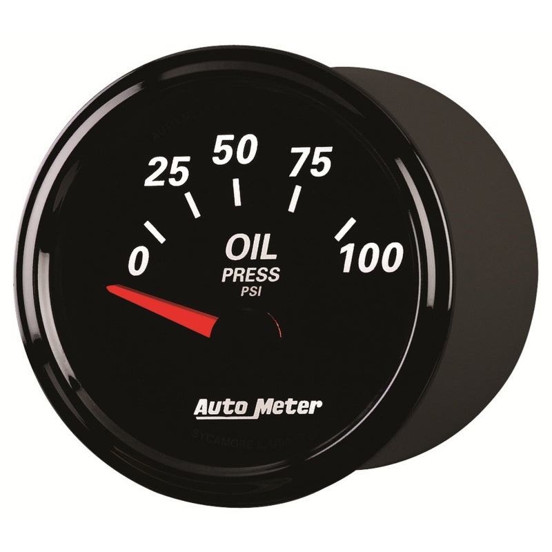 Autometer Designer Black II 52mm 100 PSI Oil Pressure Gauge Autometer Designer Black II 52mm 100 PSI Oil Pressure Gauge