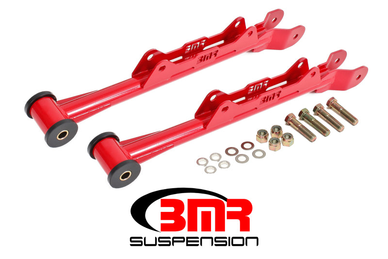 BMR 10-15 5th Gen Camaro Chrome Moly Non-Adj. Rear Lower Control Arms (Delrin) - Red BMR 10-15 5th Gen Camaro Chrome Moly Non-Adj. Rear Lower Control Arms (Delrin) - Red