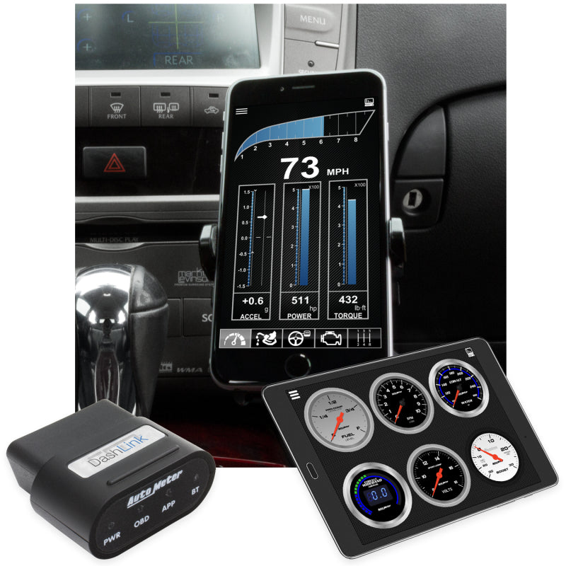 Autometer OBD-II Wireless Data Module Bluetooth DashLink for Apple IOS & Andriod Devices Autometer OBD-II Wireless Data Module Bluetooth DashLink for Apple IOS & Andriod Devices