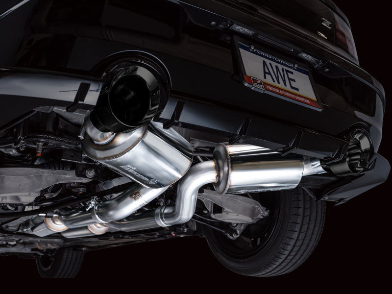 AWE 2023 Nissan Z RZ34 RWD Touring Edition Catback Exhaust System w/ Diamond Black Tips AWE 2023 Nissan Z RZ34 RWD Touring Edition Catback Exhaust System w/ Diamond Black Tips