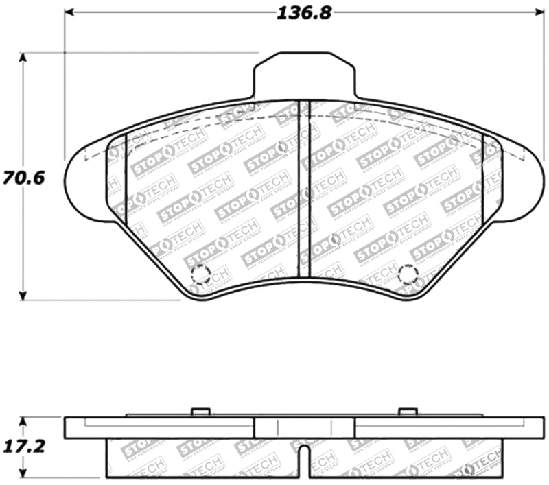 StopTech Performance 94-98 Ford Mustang / 93-97 Thunderbird / 93-97 Mercury Cougar Front Brake Pads StopTech Performance 94-98 Ford Mustang / 93-97 Thunderbird / 93-97 Mercury Cougar Front Brake Pads