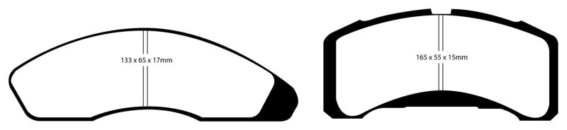 EBC 78-83 Ford Fairmont 2.3 Redstuff Front Brake Pads EBC 78-83 Ford Fairmont 2.3 Redstuff Front Brake Pads