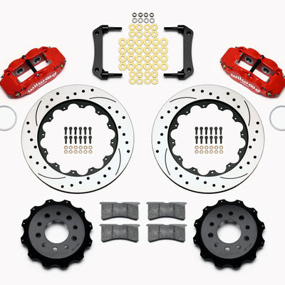 Wilwood Narrow Superlite 4R Rear Kit 14.00in Drilled Red Morrison Multilink IRS (10-15 Camaro Based)