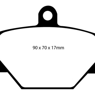 EBC 08+ Smart Fortwo 1.0 Redstuff Front Brake Pads