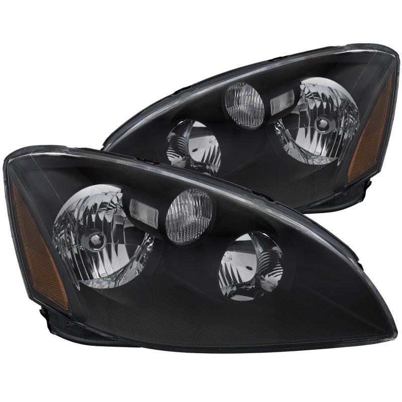 ANZO 2002-2004 Nissan Altima Crystal Headlights Black ANZO 2002-2004 Nissan Altima Crystal Headlights Black