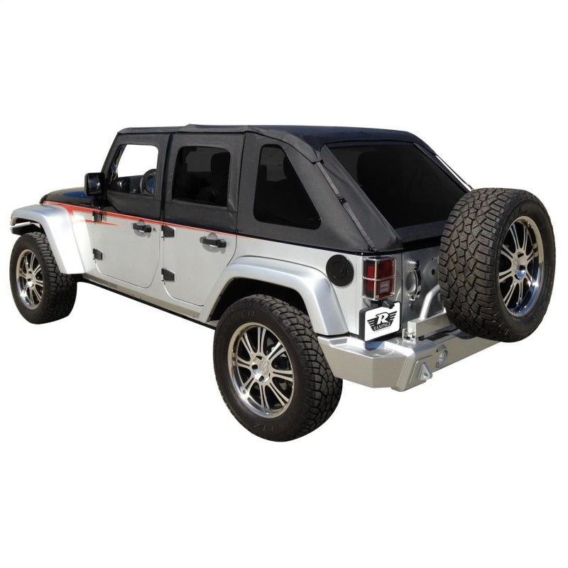 Rampage 2007-2018 Jeep Wrangler(JK) Unlimited Frameless Soft Top Kit - Black Diamond Rampage 2007-2018 Jeep Wrangler(JK) Unlimited Frameless Soft Top Kit - Black Diamond