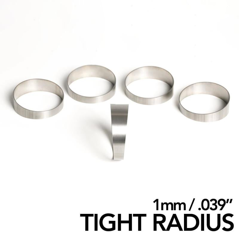 Ticon Industries 1.5in 45 Degree 2.55in CLR Tight Radius 1mm Wall Titanium Pie Cuts - 5pk Ticon Industries 1.5in 45 Degree 2.55in CLR Tight Radius 1mm Wall Titanium Pie Cuts - 5pk