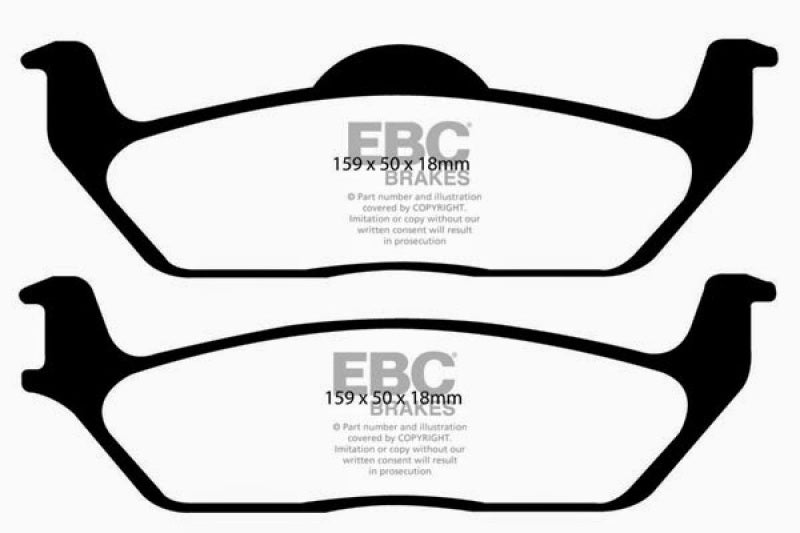EBC 11 Ford F150 3.5 Twin Turbo (2WD) 6 Lug Ultimax2 Rear Brake Pads EBC 11 Ford F150 3.5 Twin Turbo (2WD) 6 Lug Ultimax2 Rear Brake Pads