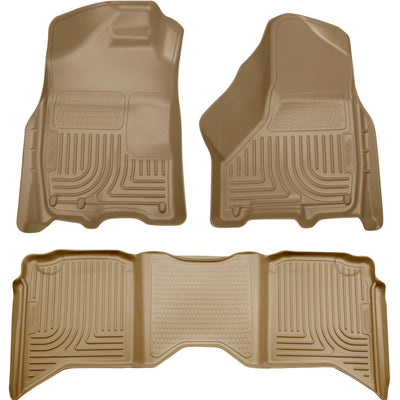 Husky Liners 2012 Dodge Ram 1500/2500/3500 Crew Cab WeatherBeater Combo Tan Floor Liners