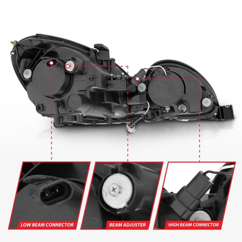 ANZO 1998-2005 Lexus Gs300 Projector Headlights w/ Halo Black ANZO 1998-2005 Lexus Gs300 Projector Headlights w/ Halo Black