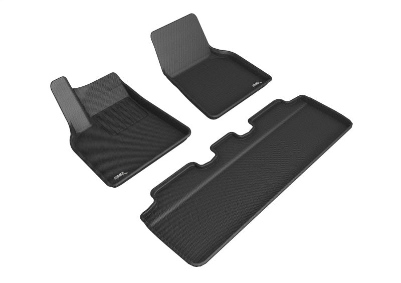 3D MAXpider 21-22 Tesla Model Y 1st & 2nd Row Floormats - Black 3D MAXpider 21-22 Tesla Model Y 1st & 2nd Row Floormats - Black