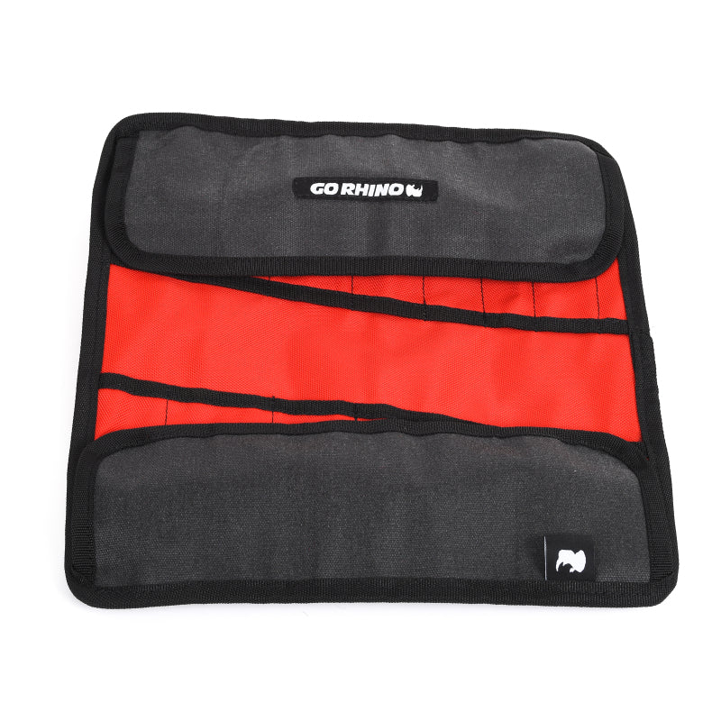 Go Rhino XVenture Gear Tool Wrench Roll - Small (3.5x3.5in. Closed) 12oz Waxed Canvas - Black Go Rhino XVenture Gear Tool Wrench Roll - Small (3.5x3.5in. Closed) 12oz Waxed Canvas - Black