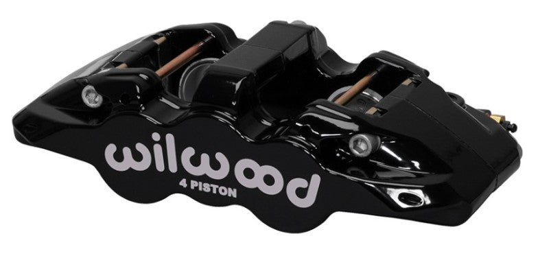 Wilwood Caliper-Aero4-R/H - Black 1.62/1.38in Pistons 1.25in Disc Wilwood Caliper-Aero4-R/H - Black 1.62/1.38in Pistons 1.25in Disc