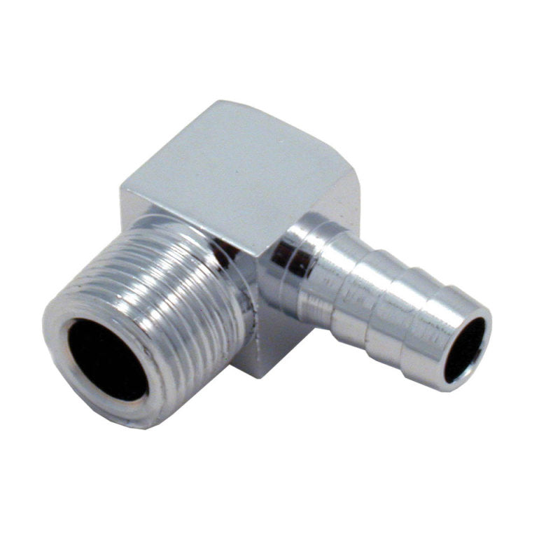 Spectre Fitting 90 Degree Barb NPT Threads (For 3/8in. Hose) - Chrome Spectre Fitting 90 Degree Barb NPT Threads (For 3/8in. Hose) - Chrome