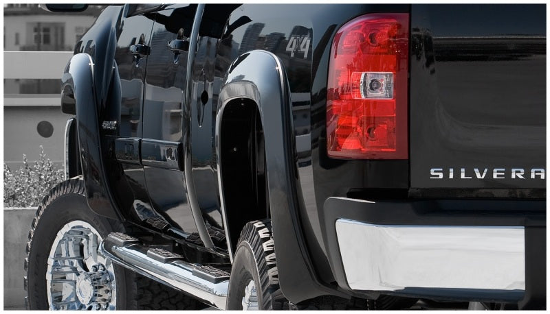 Bushwacker 07-14 Chevy Silverado 2500 HD Fleetside Extend-A-Fender Style Flares 4pc - Black Bushwacker 07-14 Chevy Silverado 2500 HD Fleetside Extend-A-Fender Style Flares 4pc - Black