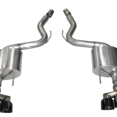 Corsa 2015-2017 Ford Mustang GT 5.0 3in Axle Back Exhaust Black Quad Tips (Sport)