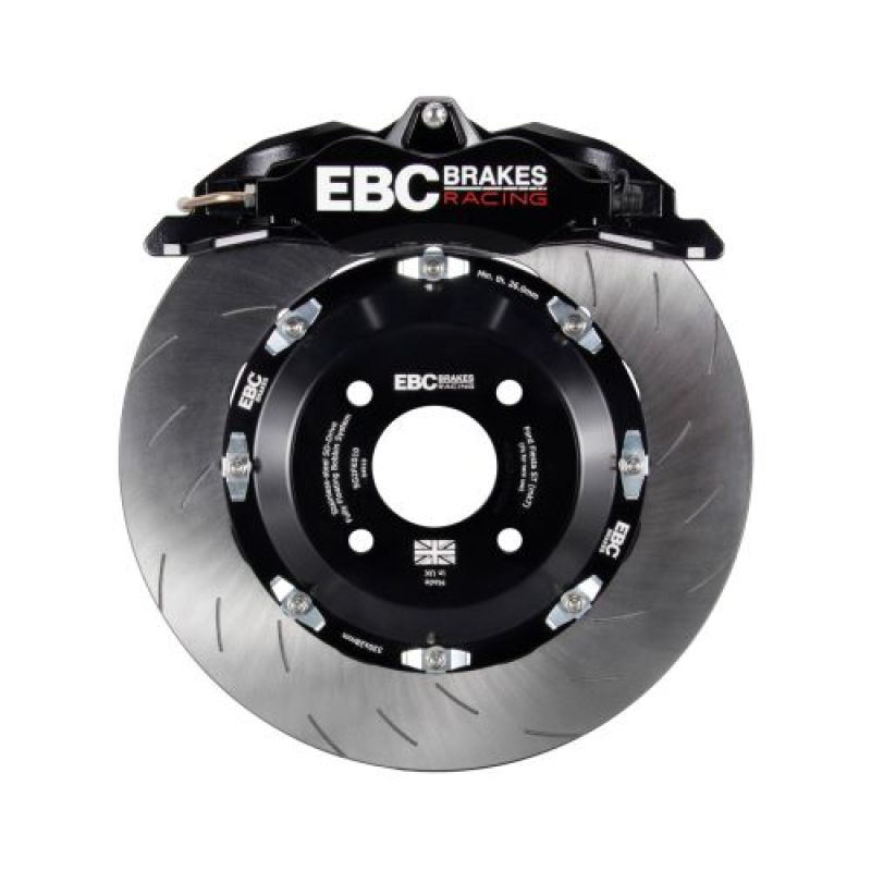 EBC Racing 92-00 BMW M3 (E36) Black Apollo-4 Calipers 355mm Rotors Front Big Brake Kit EBC Racing 92-00 BMW M3 (E36) Black Apollo-4 Calipers 355mm Rotors Front Big Brake Kit