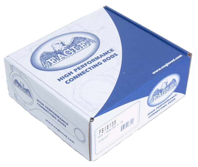 Eagle Chevrolet Big Block 4340 I-Beam Connecting Rod 6.135in w/ 7/16in ARP 8740 (Set of 8) Eagle Chevrolet Big Block 4340 I-Beam Connecting Rod 6.135in w/ 7/16in ARP 8740 (Set of 8)