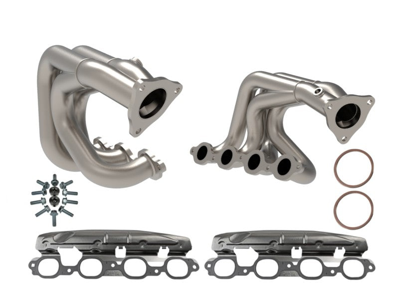 aFe Twisted 304SS Header 2020 Chevy Corvette (C8) 6.2L V8 - Titanium Ceramic Coated aFe Twisted 304SS Header 2020 Chevy Corvette (C8) 6.2L V8 - Titanium Ceramic Coated