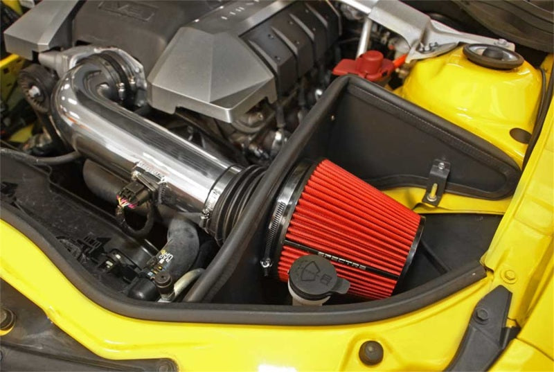 Spectre 10-12 Chevy Camaro V8-6.2L F/I Air Intake Kit - Clear Anodized w/Red Filter Spectre 10-12 Chevy Camaro V8-6.2L F/I Air Intake Kit - Clear Anodized w/Red Filter