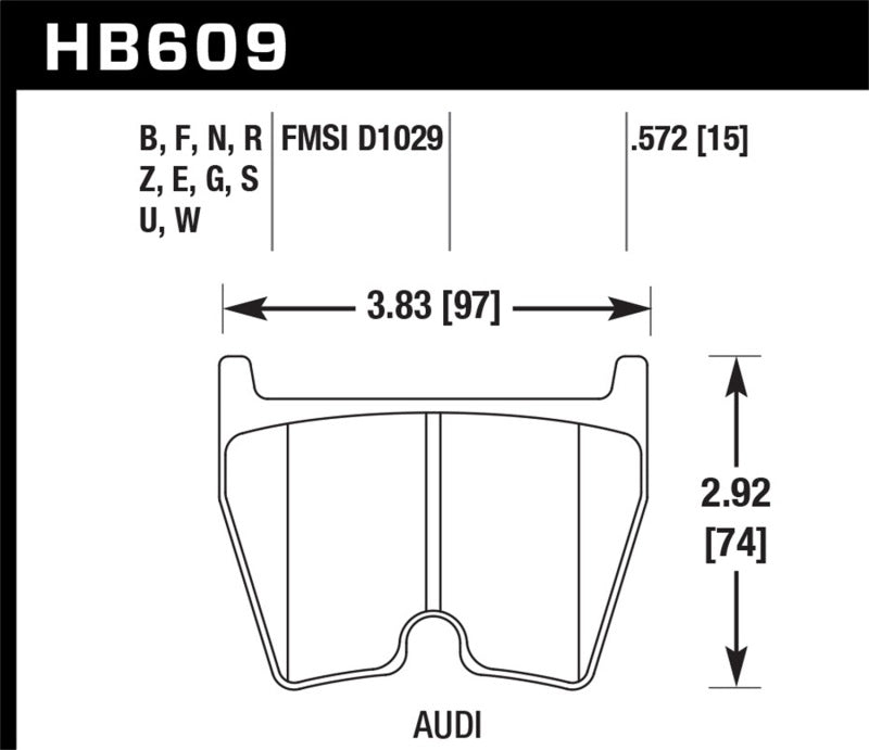 Hawk 08-14 Audi R8 4.2L Base Front ER-1 Brake Pads Hawk 08-14 Audi R8 4.2L Base Front ER-1 Brake Pads