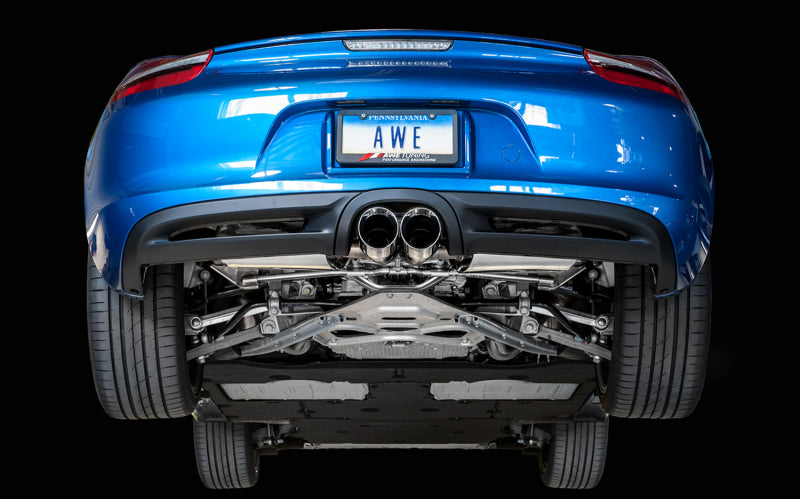 AWE Tuning Porsche 981 Performance Exhaust System - w/Diamond Black Tips AWE Tuning Porsche 981 Performance Exhaust System - w/Diamond Black Tips