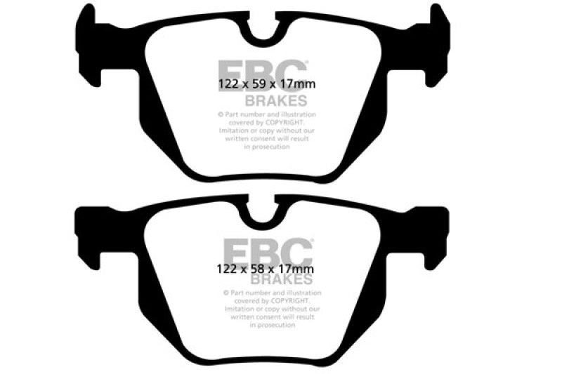 EBC 04-10 BMW 525i 3.0 (E60) Manual Greenstuff Rear Brake Pads EBC 04-10 BMW 525i 3.0 (E60) Manual Greenstuff Rear Brake Pads