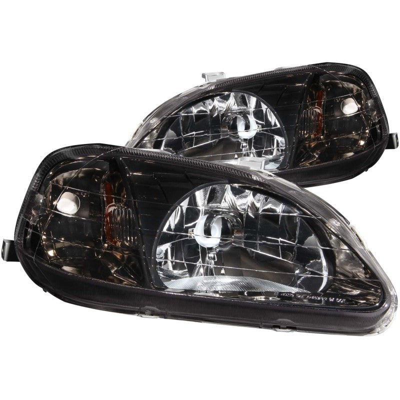 ANZO 1999-2000 Honda Civic Crystal Headlights Gun-Metal Gray ANZO 1999-2000 Honda Civic Crystal Headlights Gun-Metal Gray