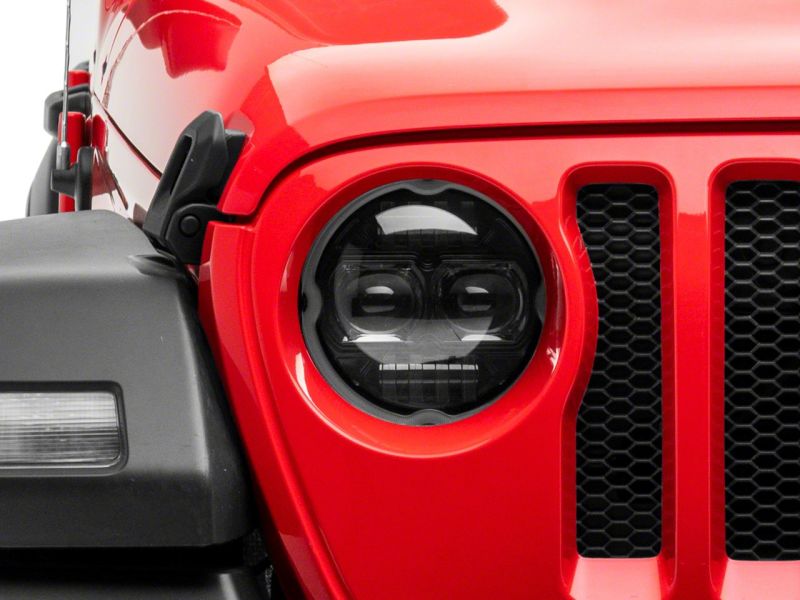 Raxiom 18-23 Jeep Wrangler JL Axial Series 9-In Angel Eye LED Headlights- Blk Housing (Clear Lens) Raxiom 18-23 Jeep Wrangler JL Axial Series 9-In Angel Eye LED Headlights- Blk Housing (Clear Lens)