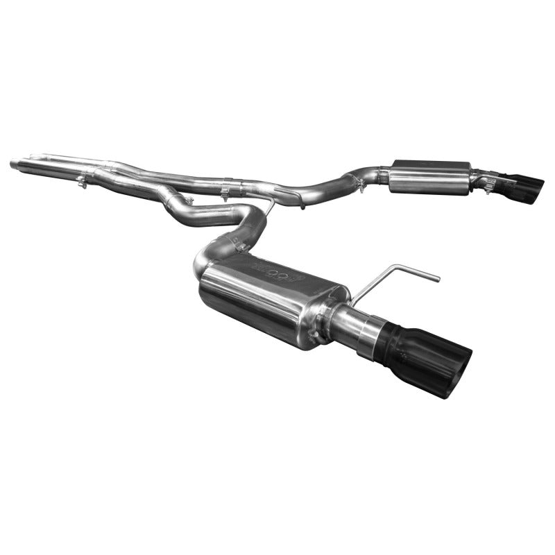 Kooks 15+ Mustang 5.0L 4V Convertible 3in Cat-Back w/ H-Pipe 4in Slash Cut Black Tips Exhaust Kooks 15+ Mustang 5.0L 4V Convertible 3in Cat-Back w/ H-Pipe 4in Slash Cut Black Tips Exhaust