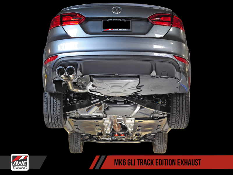 AWE Tuning Mk6 GLI 2.0T - Mk6 Jetta 1.8T Track Edition Exhaust - Diamond Black Tips AWE Tuning Mk6 GLI 2.0T - Mk6 Jetta 1.8T Track Edition Exhaust - Diamond Black Tips