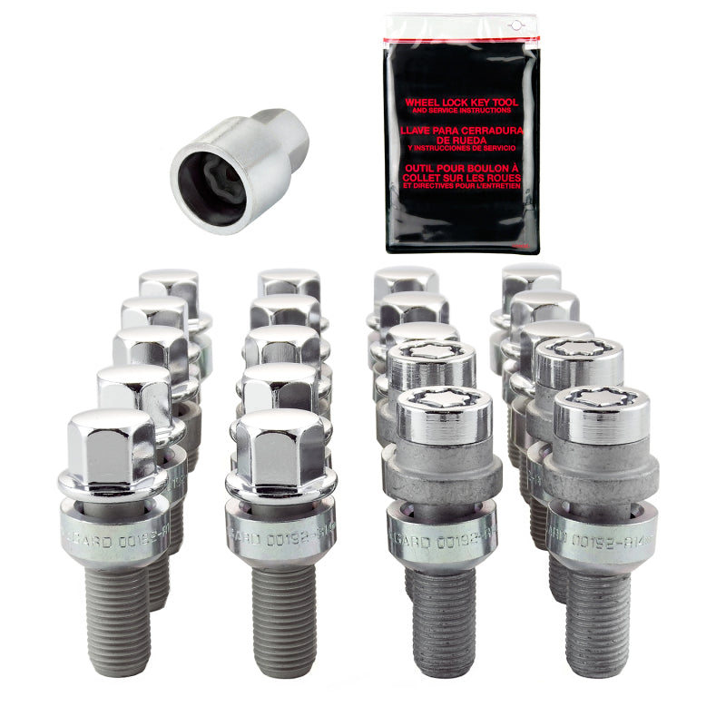 McGard 5 Lug Hex Install Kit w/Locks (Radius Seat Bolt) M14X1.5 / 17mm Hex / 28.1mm Shank L - Chrome McGard 5 Lug Hex Install Kit w/Locks (Radius Seat Bolt) M14X1.5 / 17mm Hex / 28.1mm Shank L - Chrome