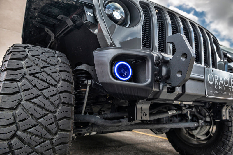 Oracle Jeep Wrangler JL/Gladiator JT Sport High Performance W LED Fog Lights - Blue SEE WARRANTY Oracle Jeep Wrangler JL/Gladiator JT Sport High Performance W LED Fog Lights - Blue SEE WARRANTY