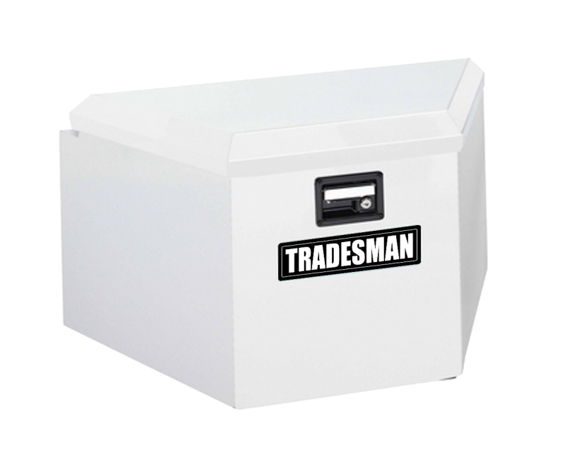 Tradesman Steel Trailer Tongue Storage Box (16in.) - White Tradesman Steel Trailer Tongue Storage Box (16in.) - White