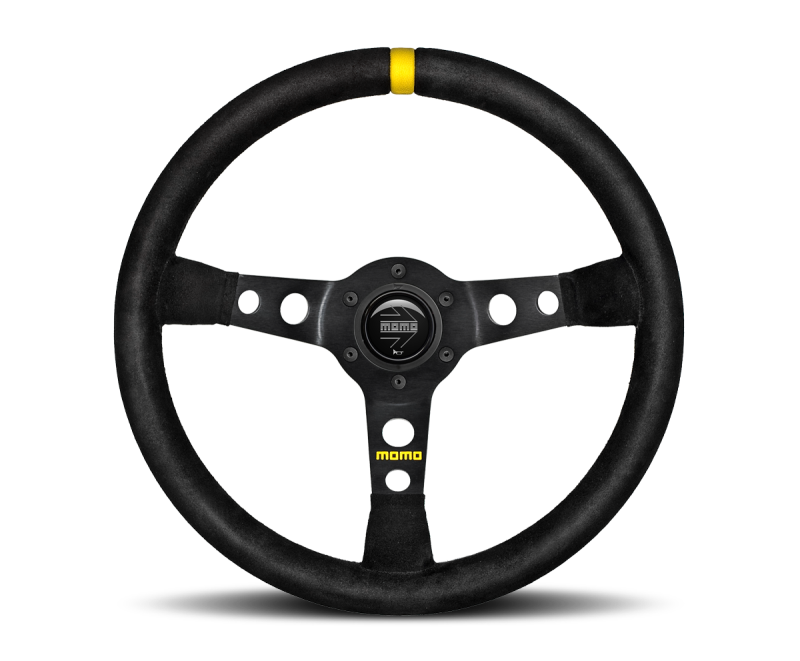 Momo MOD07 Steering Wheel 350 mm -  Black Suede/Black Spokes/1 Stripe Momo MOD07 Steering Wheel 350 mm -  Black Suede/Black Spokes/1 Stripe