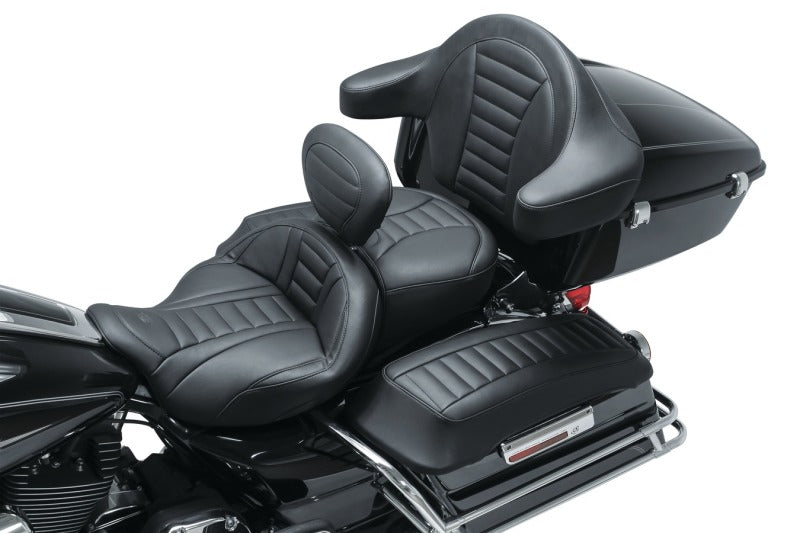 Mustang 08-21 Harley Electra Glide Std, Rd Glide ,Rd King, Str Glide Driver Backrest Deluxe - Black Mustang 08-21 Harley Electra Glide Std, Rd Glide ,Rd King, Str Glide Driver Backrest Deluxe - Black