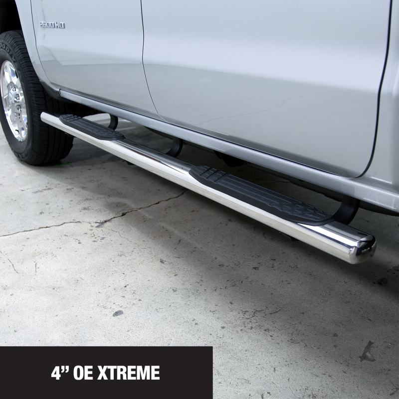 Go Rhino 4in OE Xtreme SideSteps - Stainless Steel - 80in Go Rhino 4in OE Xtreme SideSteps - Stainless Steel - 80in