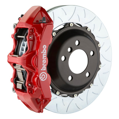 Brembo 06-09 Honda  S2000 Front GT BBK 6 Piston Cast 355x32 2pc Rotor Slotted Type-3-Red