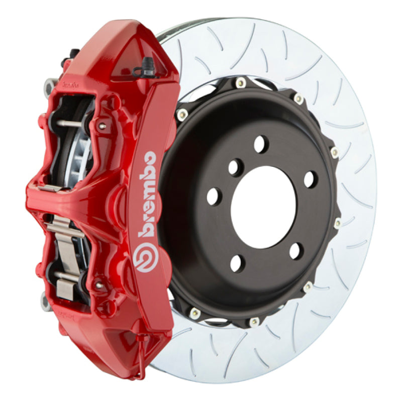 Brembo 14+ Q50/Q50S (Excl. AWD) Front GT BBK 6 Piston Cast 380x32 2pc Rotor Slotted Type-3-Red Brembo 14+ Q50/Q50S (Excl. AWD) Front GT BBK 6 Piston Cast 380x32 2pc Rotor Slotted Type-3-Red