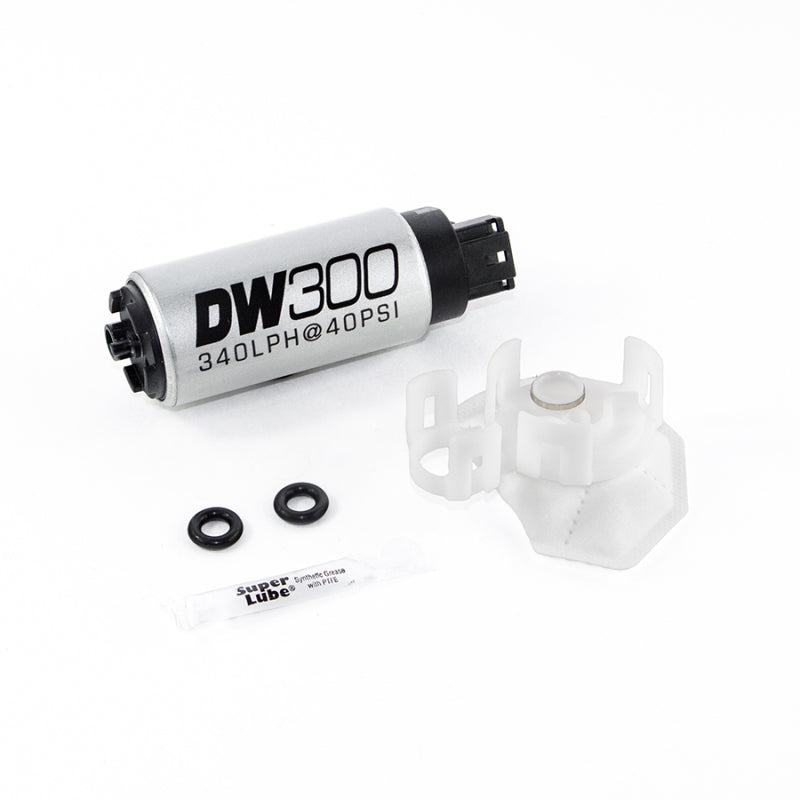 DeatschWerks 340lph DW300C Compact Fuel Pump w/Install Kit 08-15 Mitsubishi EVO X (w/o Clips) DeatschWerks 340lph DW300C Compact Fuel Pump w/Install Kit 08-15 Mitsubishi EVO X (w/o Clips)