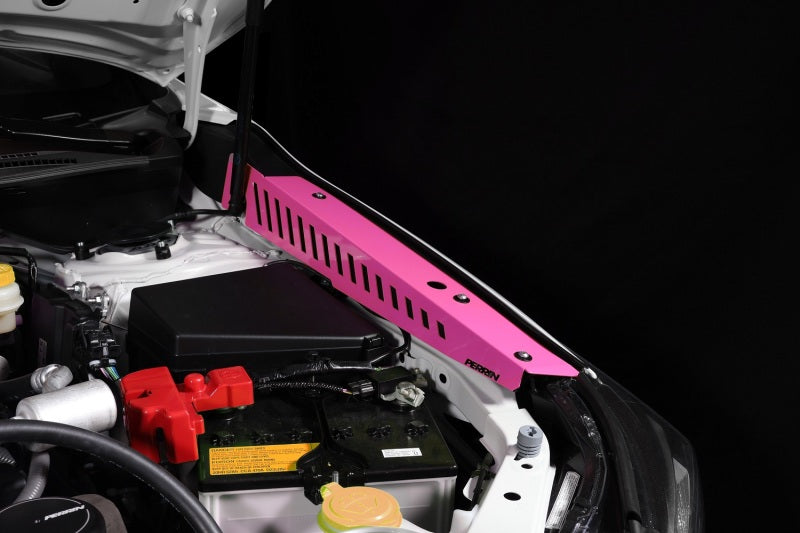 Perrin 22-23 Subaru WRX Fender Shroud Set - Hyper Pink Perrin 22-23 Subaru WRX Fender Shroud Set - Hyper Pink
