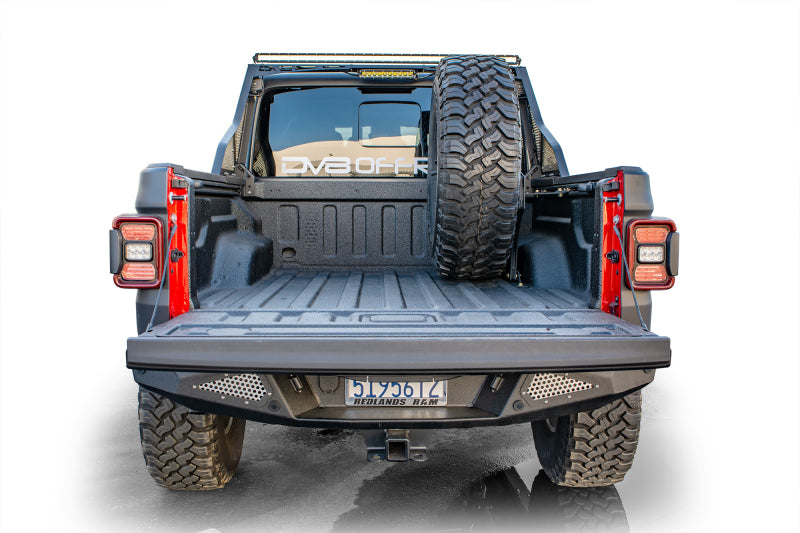 DV8 Offroad 2019+ Jeep Gladiator Universal Stand Up In-Bed Tire Carrier DV8 Offroad 2019+ Jeep Gladiator Universal Stand Up In-Bed Tire Carrier