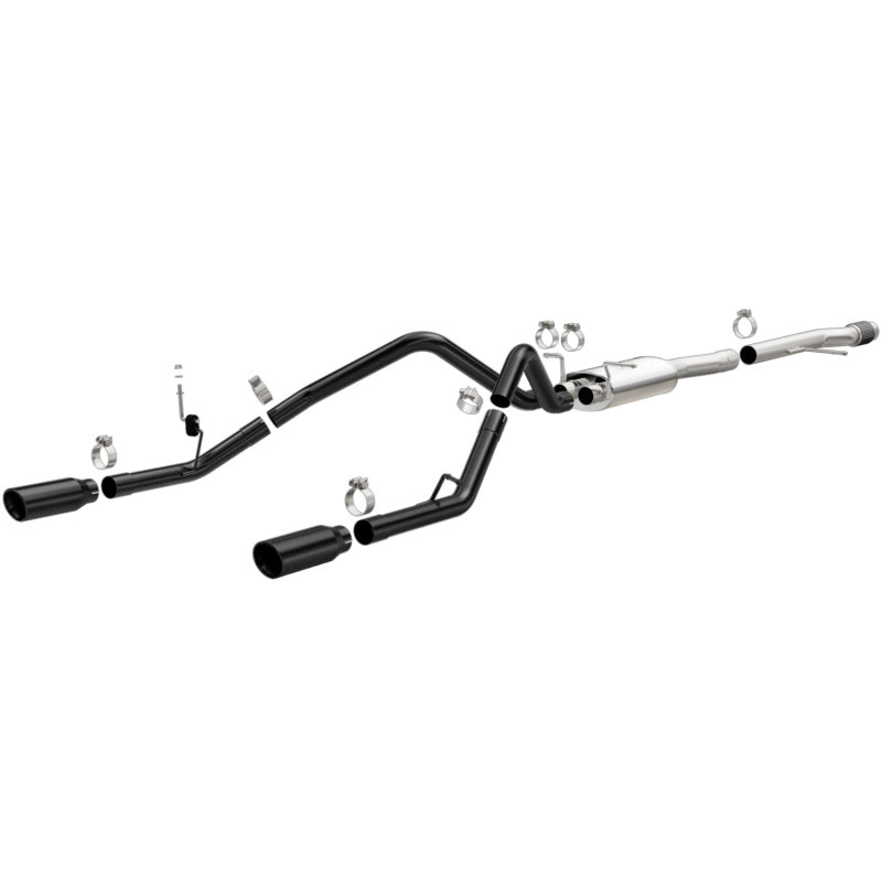 MagnaFlow SYS Cat-Back 4in Black Dual Split Rear Tips 14-15 Chevy Silverado/GMC Sierra 4.3L-5.3L MagnaFlow SYS Cat-Back 4in Black Dual Split Rear Tips 14-15 Chevy Silverado/GMC Sierra 4.3L-5.3L