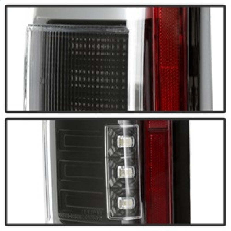 Spyder 15-18 Ford F-150 Light Bar LED Tail Lights (w/Blind Spot) - Black (ALT-YD-FF15015BS-LBLED-BK) Spyder 15-18 Ford F-150 Light Bar LED Tail Lights (w/Blind Spot) - Black (ALT-YD-FF15015BS-LBLED-BK)