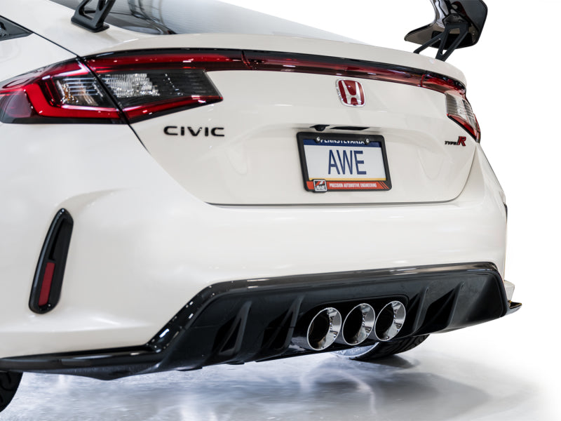 AWE Tuning 2023 Honda Civic Type R FL5 Touring Edition Exhaust w/ Triple Chrome Silver Tips AWE Tuning 2023 Honda Civic Type R FL5 Touring Edition Exhaust w/ Triple Chrome Silver Tips