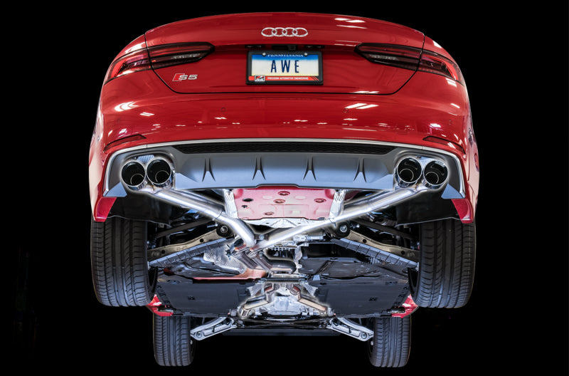 AWE Tuning Audi B9 S5 Coupe 3.0T Track Edition Exhaust - Chrome Silver Tips (102mm) AWE Tuning Audi B9 S5 Coupe 3.0T Track Edition Exhaust - Chrome Silver Tips (102mm)