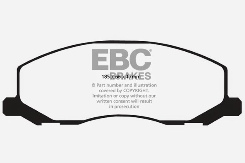 EBC 10-11 Saab 9-5 2.0 Turbo (13.3 inch front rotor) Redstuff Front Brake Pads EBC 10-11 Saab 9-5 2.0 Turbo (13.3 inch front rotor) Redstuff Front Brake Pads