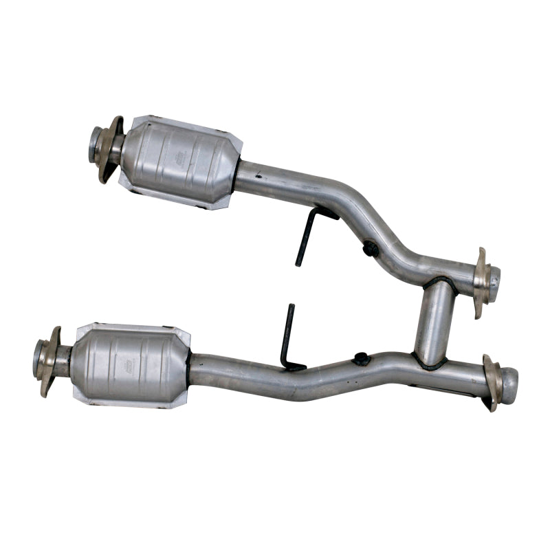 BBK 96-04 Mustang 4.6 GT / Cobra Short Mid H Pipe w Catalytic Converters 2-1/2 For Long Tube Headers BBK 96-04 Mustang 4.6 GT / Cobra Short Mid H Pipe w Catalytic Converters 2-1/2 For Long Tube Headers