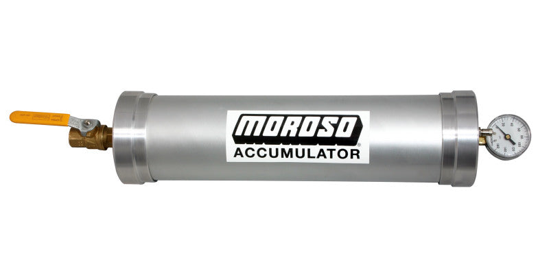 Moroso Oil Accumulator - Heavy Duty - 3 Quart - 23in x 4.75in Moroso Oil Accumulator - Heavy Duty - 3 Quart - 23in x 4.75in